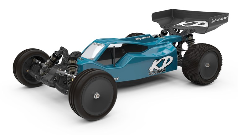 Schumacher Cougar KD - kifejezetten földes pályákhoz való 1/10-es elektromos buggy modellautó 