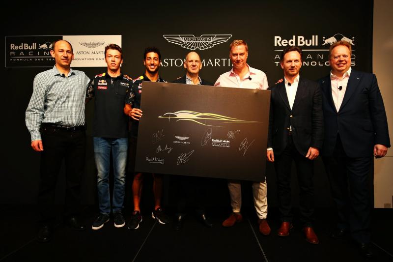 A Red Bull és az Aston Martin partnerségének bejelentése (Fotó: Red Bull)